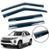 Дефлектор вікна для Mitsubishi Outlander 2022+ з нерж. хром полоскою Дефлектор вікна для Mitsubishi Outlander 2022+ з нерж. хром полоскою